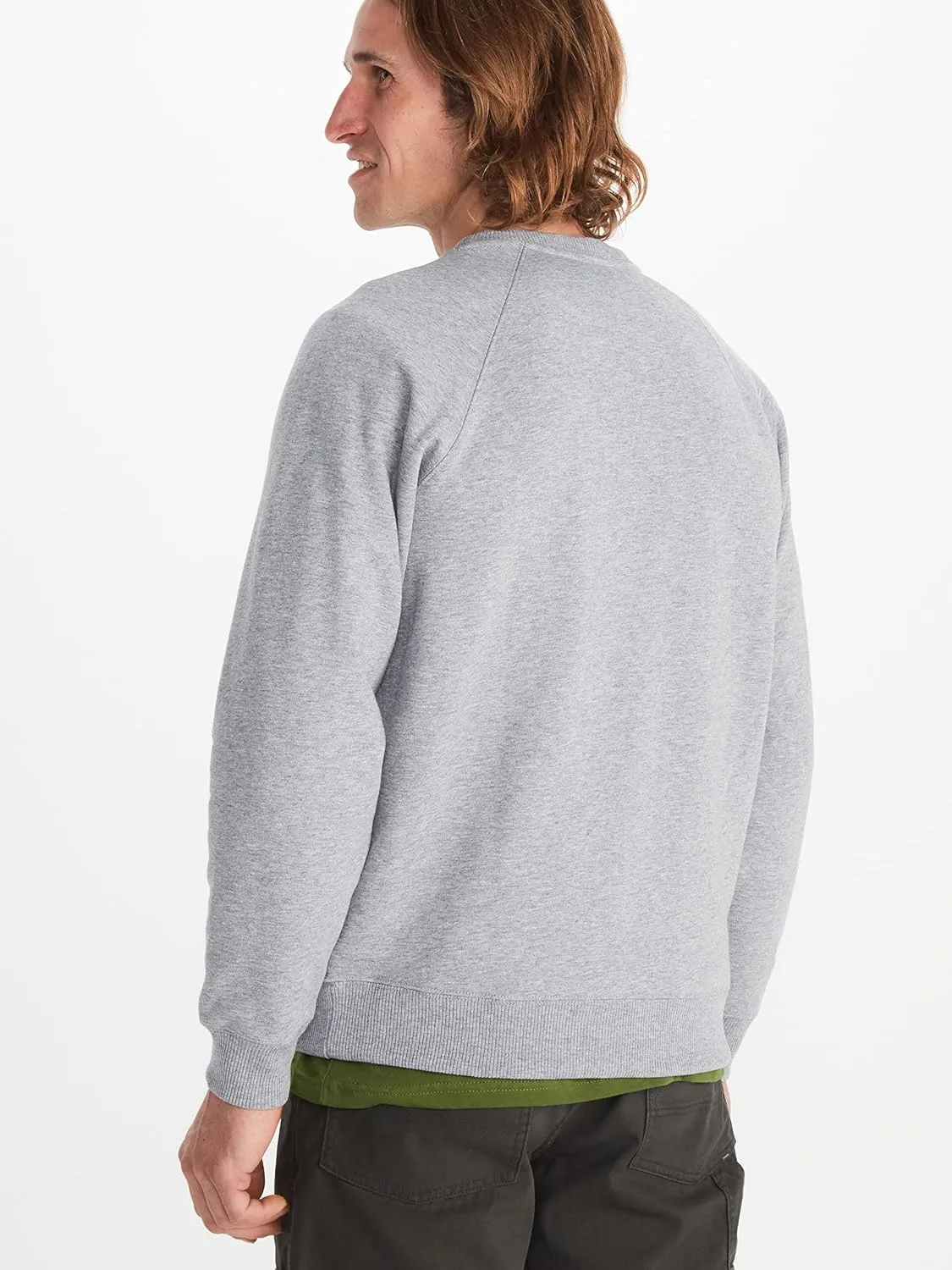 MARMOT Men's Montane Crew Sweatshirt - Screen Printed Graphic on Warm, Breathable, Eco-Friendly Cotton/Poly Blend