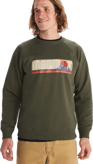 MARMOT Men's Montane Crew Sweatshirt - Screen Printed Graphic on Warm, Breathable, Eco-Friendly Cotton/Poly Blend