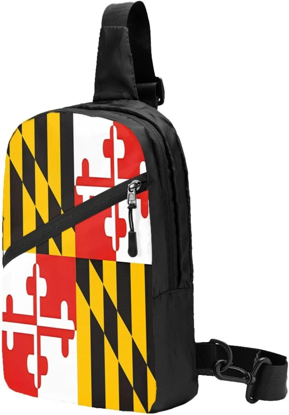 Maryland State Fla Packable Crossbody Bag Portable Sling Bags Foldable Travel Daypack Reusable Sports Shoulder Backpack Diagonally Chest Bag for Workout