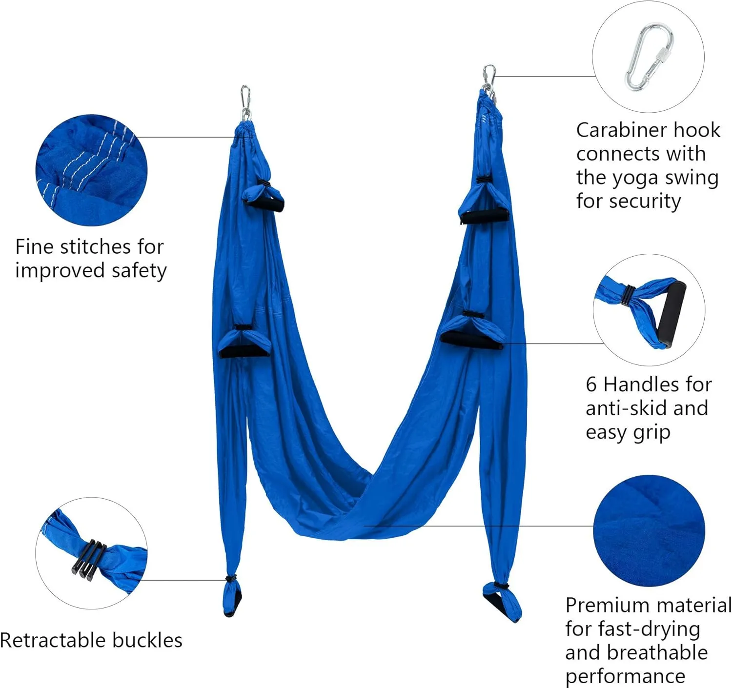 Maxwelly Aerial Yoga Flying Yoga Swing Yoga Hammock Trapeze Sling Inversion Tool for Gym Home Fitness