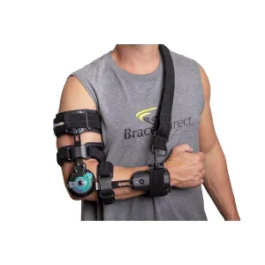 Medical Prescription Elbow Brace PDAC Approved L3760, L3761 Hinged Range of Motion, Shoulder Sling Stabilizer for Post-Op, Surgery Recovery, Ligament and Tendon Repairs and Dislocation