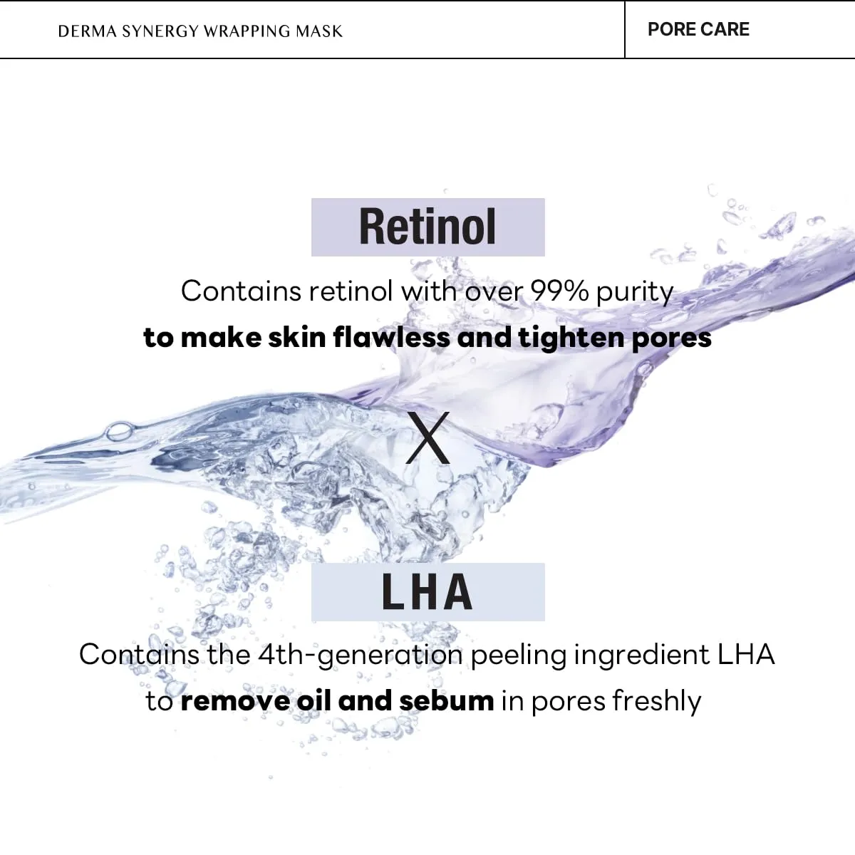 Mediheal Derma Synergy Wrapping Mask for Pore Elasticity (10 Packs) - Pore Spot & Improved Skin Balance with Retinol, LHA