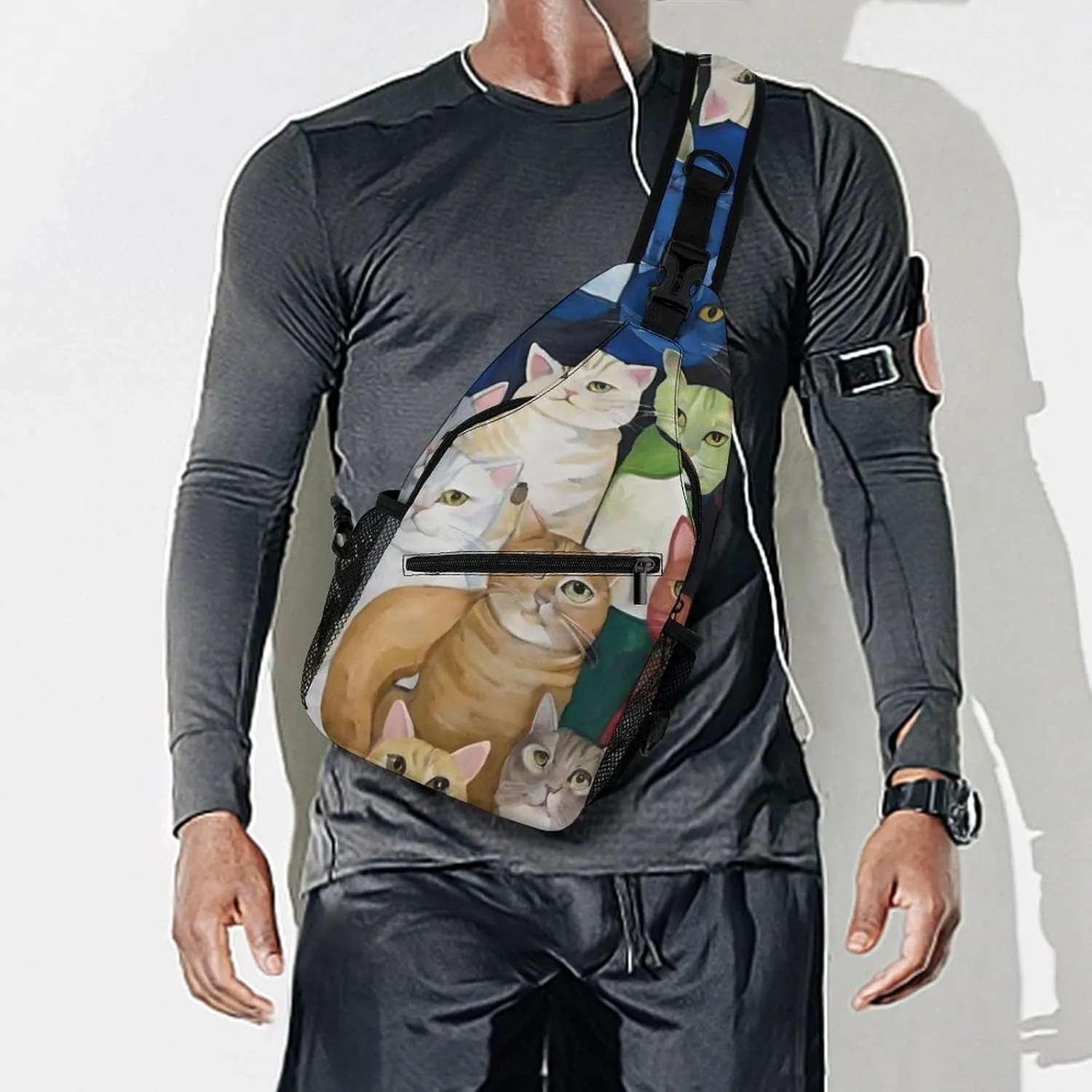 Men & Women Travel Backpack Camping Outdoor Bag, Cats Animal Art Sling Bag Backpack Daypack for Swimming Running Cycling Biking Camping - Breathable Bookbag