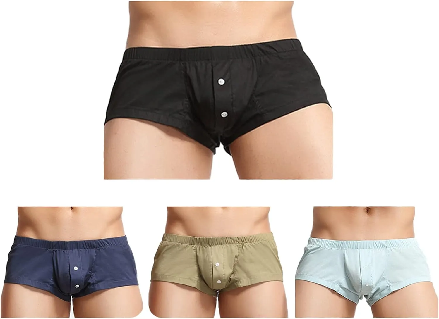 Men's Arrow Pants Breathable and Comfortable Buttons Simple Home Shorts Solid Pants
