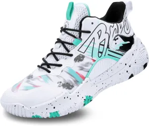 Men's Basketball Shoes Breathable Anti Slip Fashionable Graffiti Training Shoes Outdoor Shoes