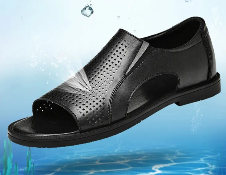 Men's Breathable Leather Casual Sandals