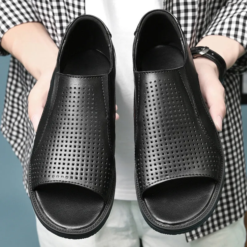 Men's Breathable Leather Casual Sandals