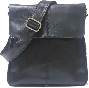 Mens Crossbody Bag, Leather Messenger Shoulder Bag for Women Men Purse Travel Work Business