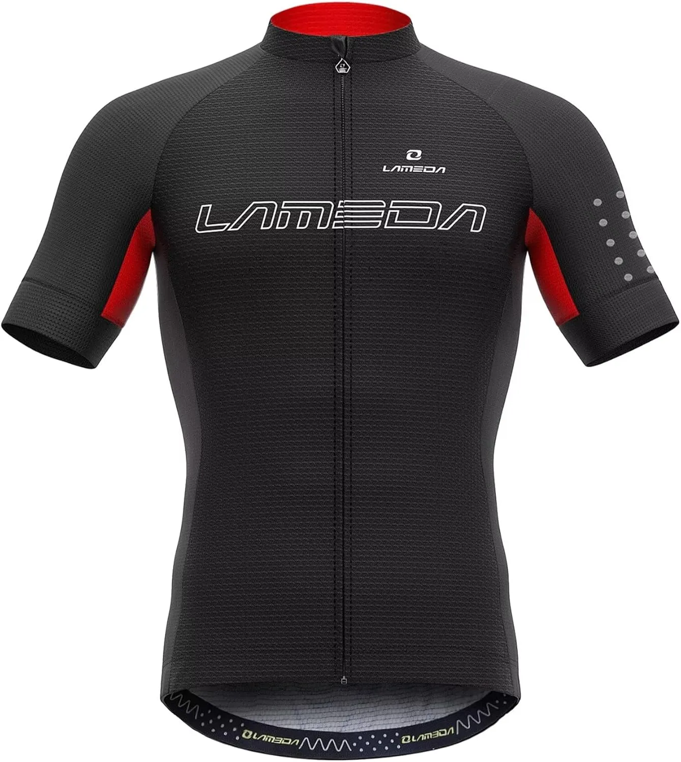 Men's Cycling Jersey Breathable Lightweight Short Sleeve Elastic Pro Road Bike Shirt Full Zip