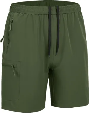 Men's Hiking Cargo Work Shorts Quick Dry Lightweight Fishing Athletic Running Workout Gym Shorts with 4 Pockets