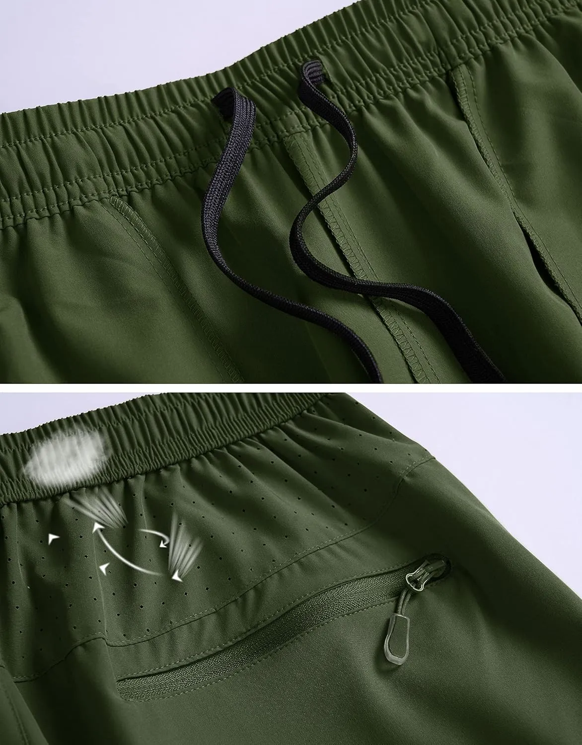 Men's Hiking Cargo Work Shorts Quick Dry Lightweight Fishing Athletic Running Workout Gym Shorts with 4 Pockets