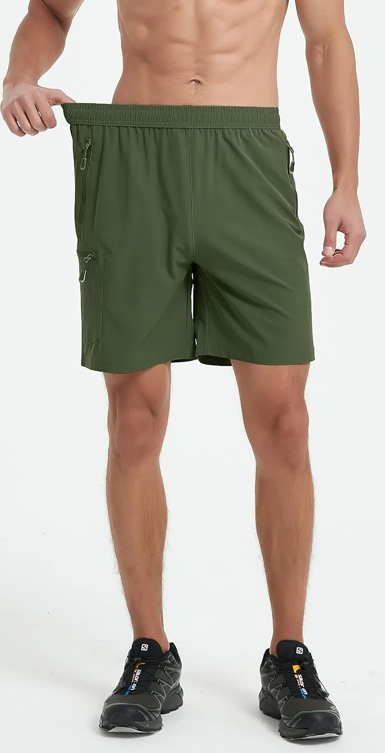 Men's Hiking Cargo Work Shorts Quick Dry Lightweight Fishing Athletic Running Workout Gym Shorts with 4 Pockets