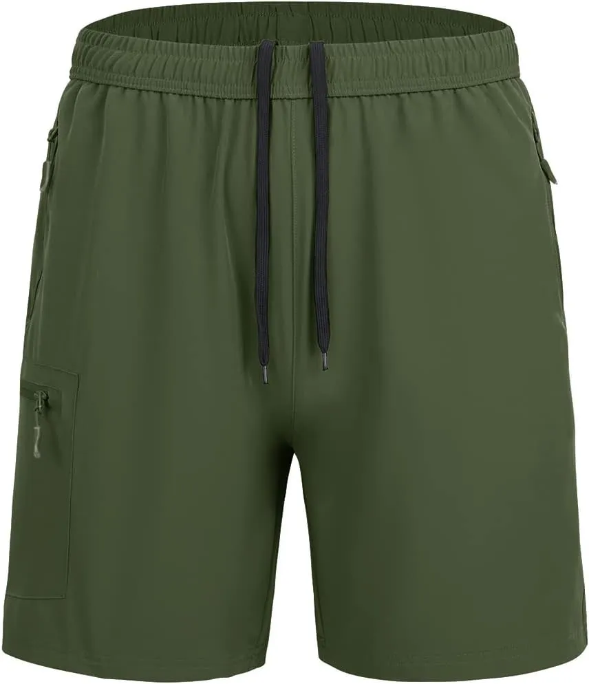Men's Hiking Cargo Work Shorts Quick Dry Lightweight Fishing Athletic Running Workout Gym Shorts with 4 Pockets