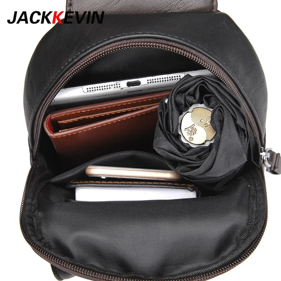 Men's Retro PU Fashion Travel Bicycle Motorcycle Bicycle Shoulder Messenger Pendant Breast Pouch Waterproof Pouch Men's SlantBag