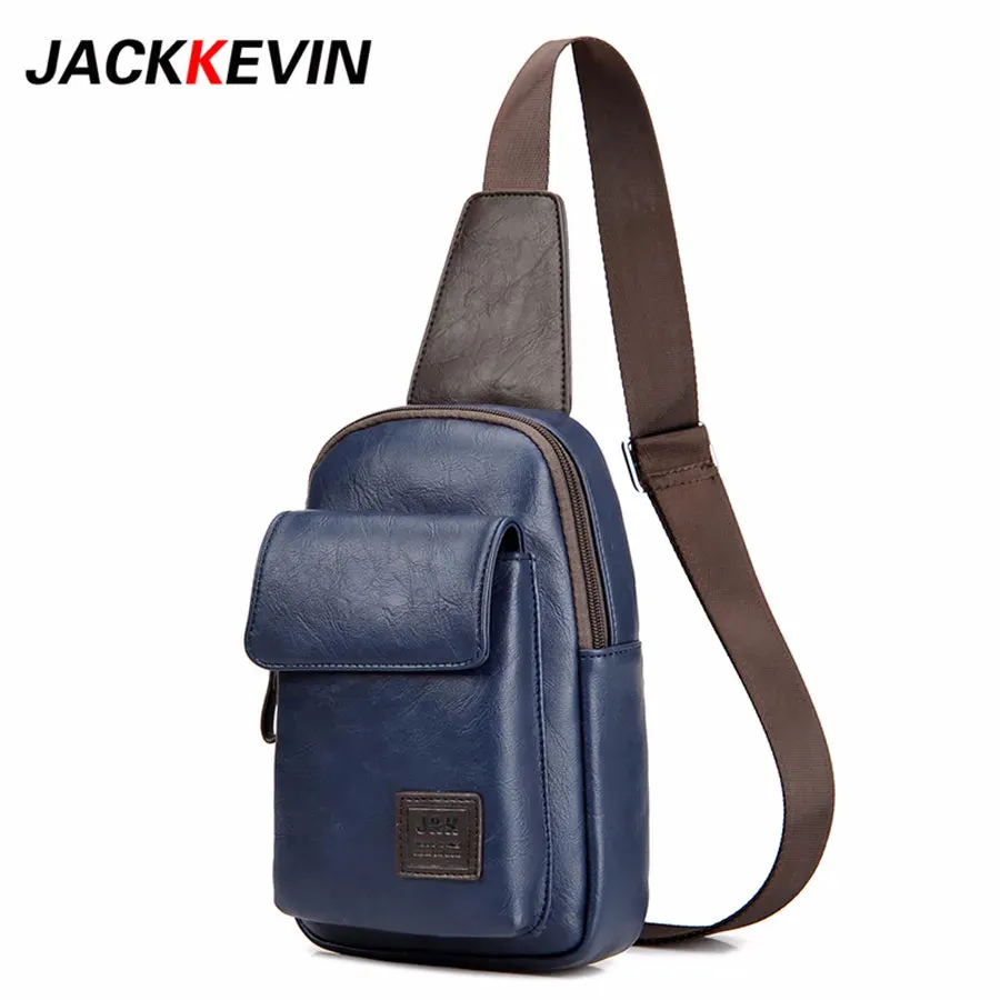 Men's Retro PU Fashion Travel Bicycle Motorcycle Bicycle Shoulder Messenger Pendant Breast Pouch Waterproof Pouch Men's SlantBag