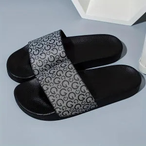 Men's Trendy Open Toe Slippers, Breathable Lightweight Non-Slip Slippers for Indoor Outdoor Beach Vacation