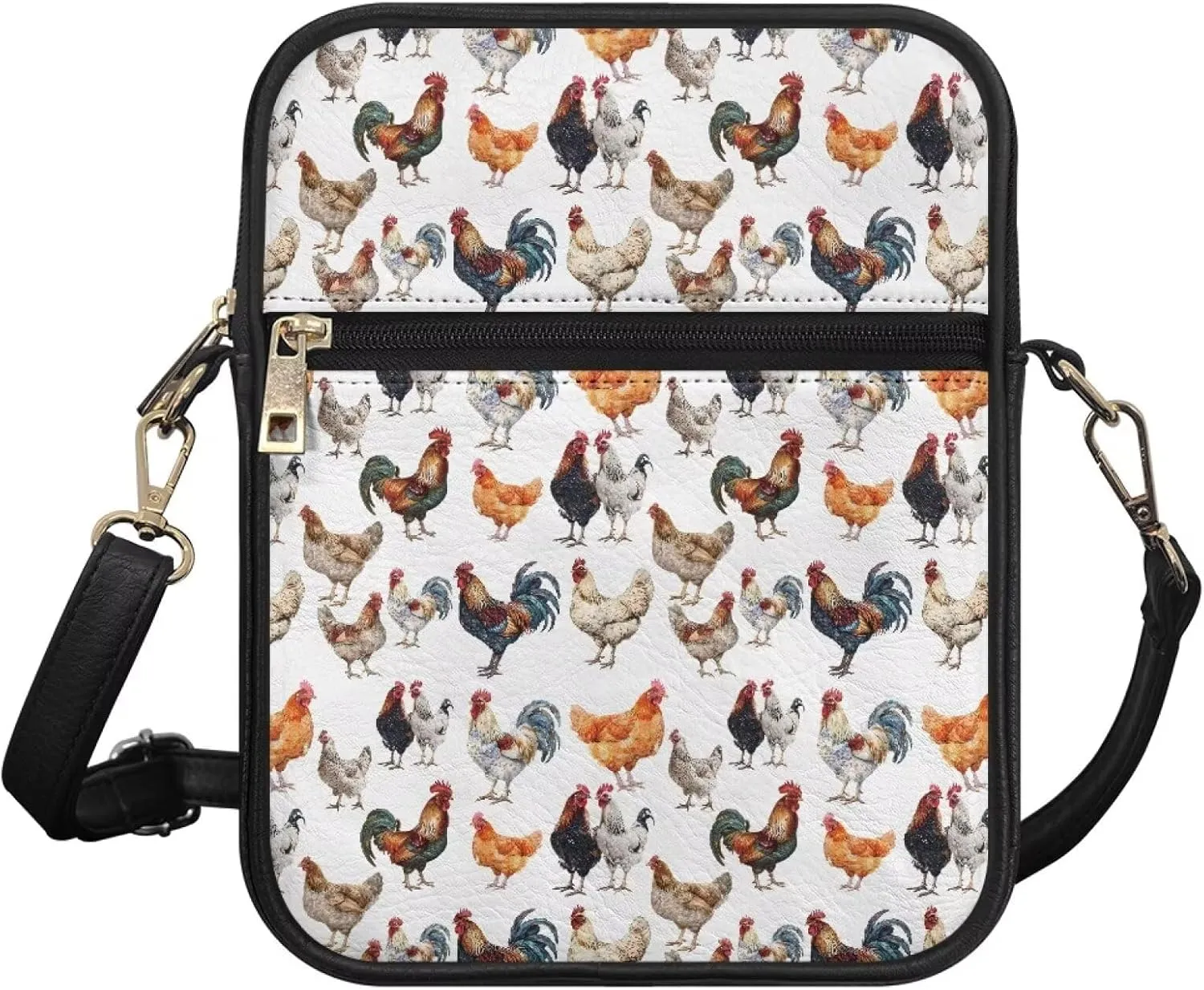 Messenger Bag for Women Men Leather Crossbody Bag Messenger Bag Purse with Adjustable Strap Travel Sling Bag