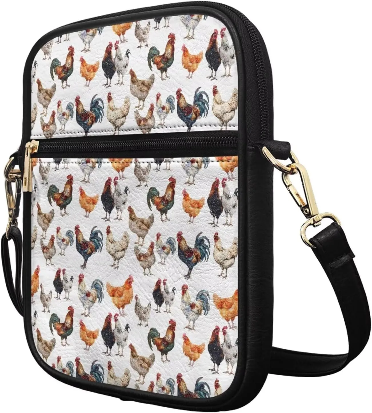 Messenger Bag for Women Men Leather Crossbody Bag Messenger Bag Purse with Adjustable Strap Travel Sling Bag