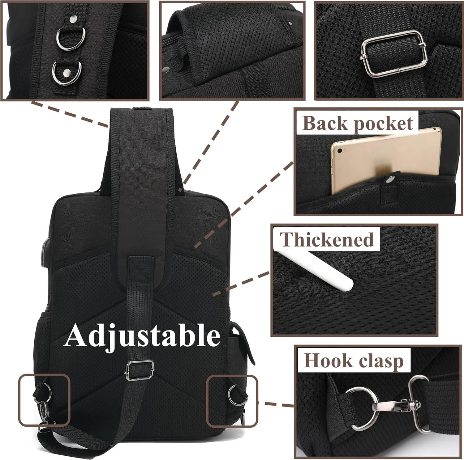 Messenger Bag Outdoor Cross Body Bag Sling Bag Shoulder Bag