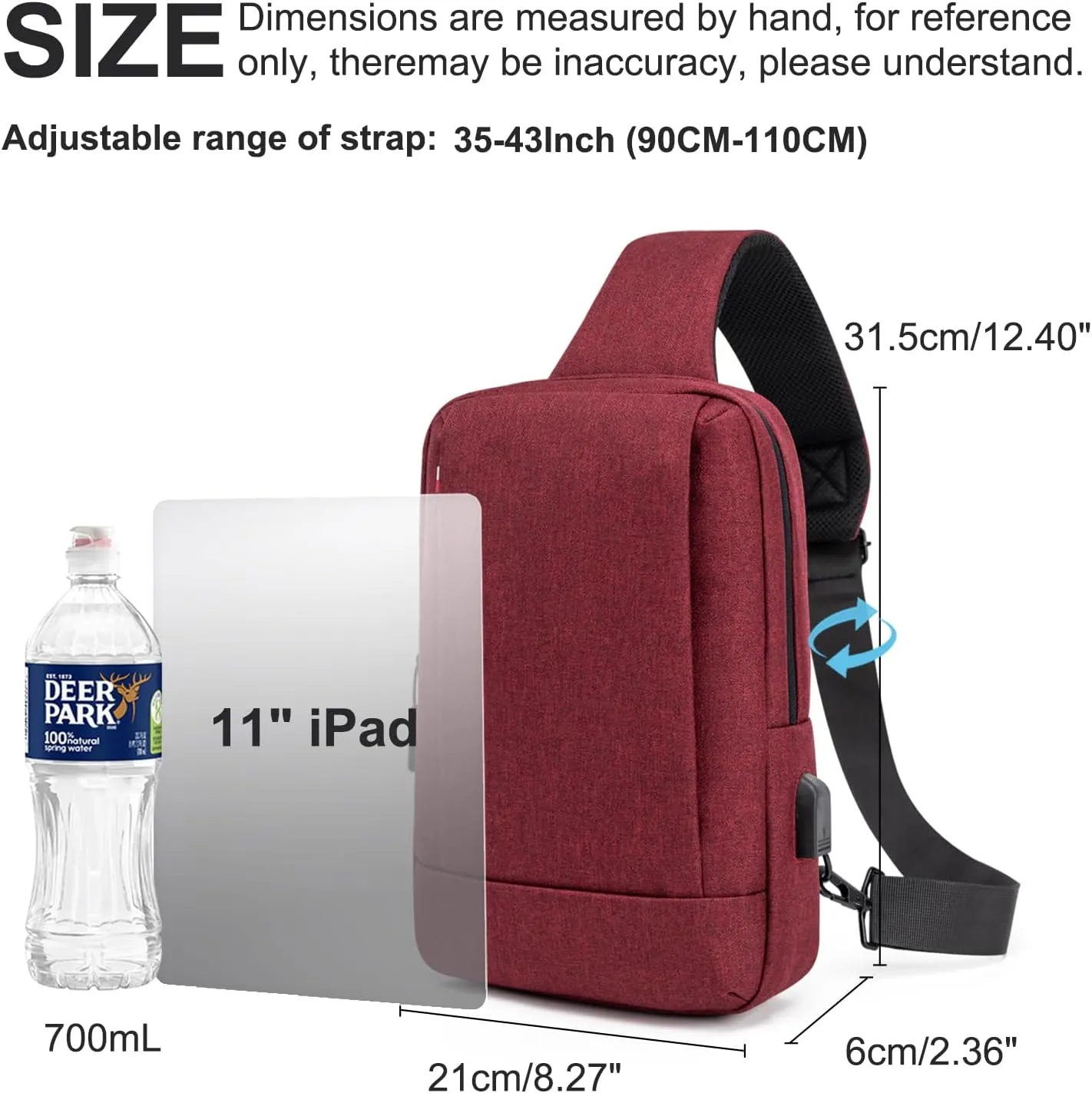 Messenger Bag Sling Bag Crossbody Shoulder Bag for Men Women Travel Work Satchel Bags