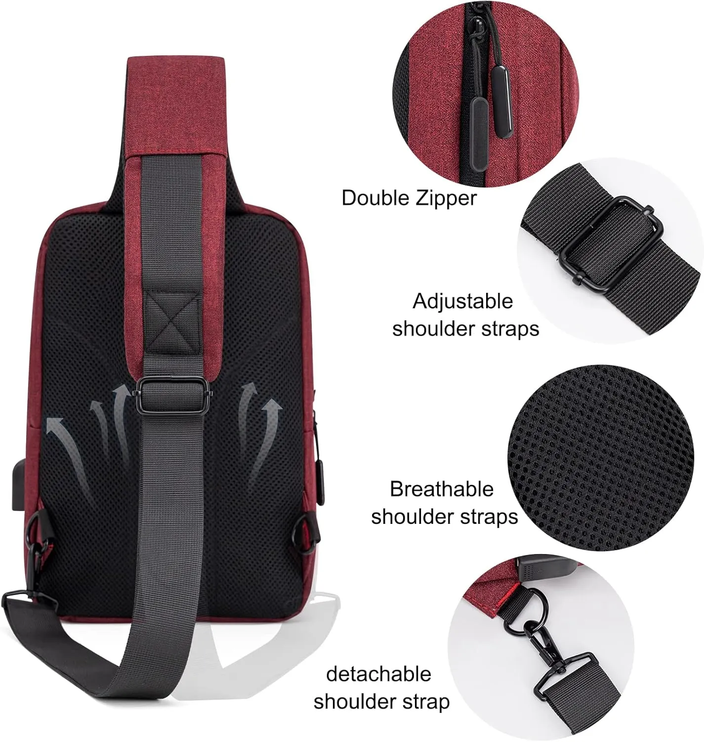 Messenger Bag Sling Bag Crossbody Shoulder Bag for Men Women Travel Work Satchel Bags