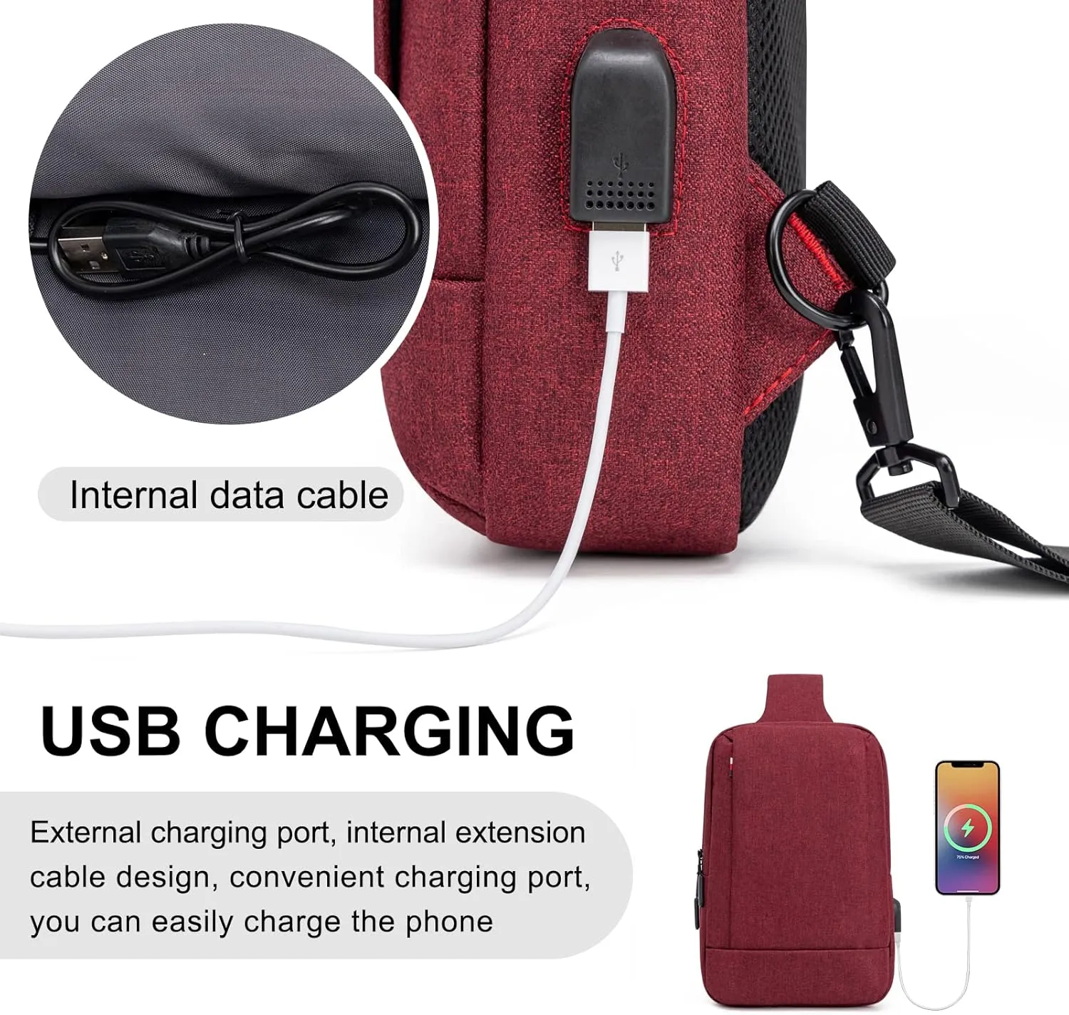 Messenger Bag Sling Bag Crossbody Shoulder Bag for Men Women Travel Work Satchel Bags