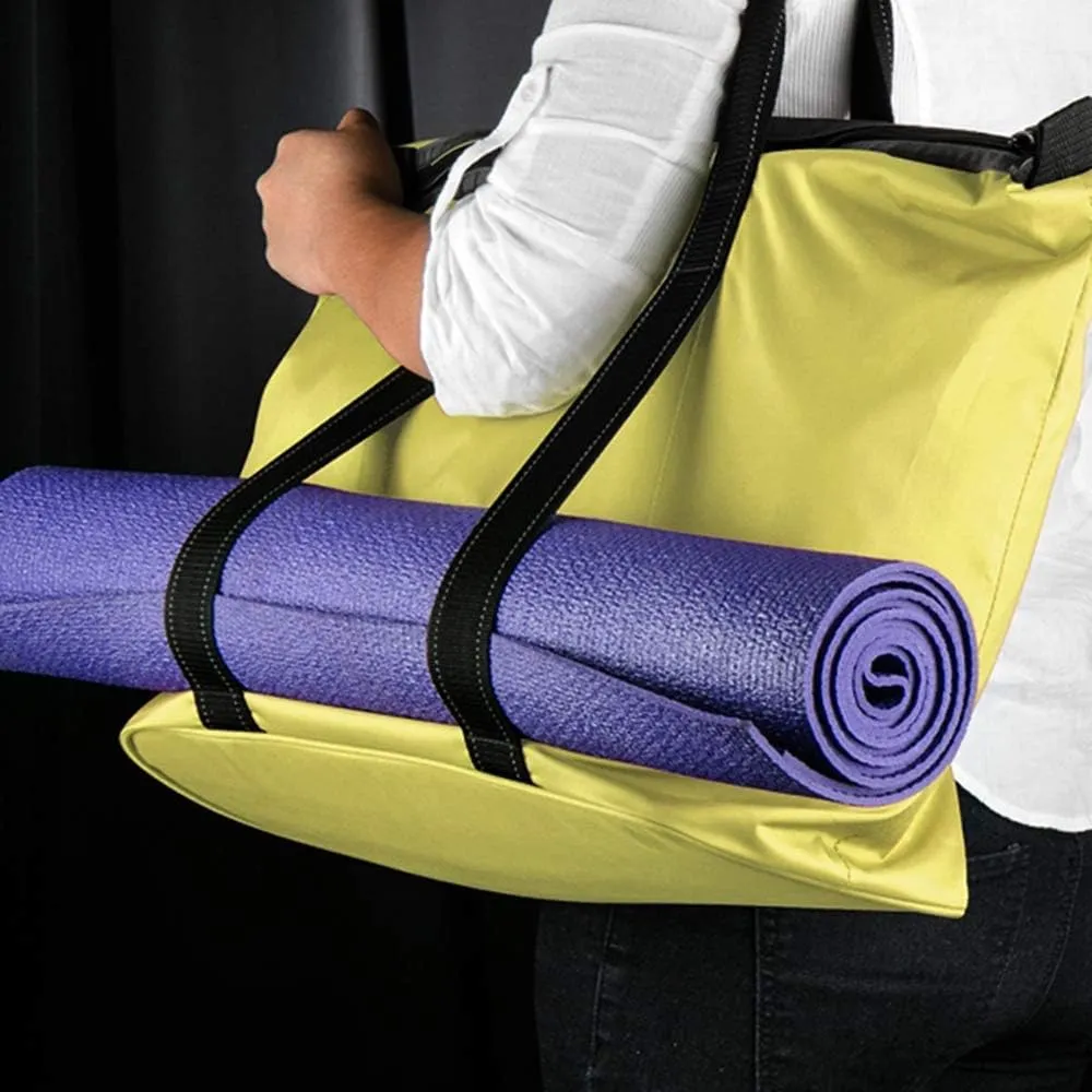 Microfiber Yoga Mat Bag With Detachable Accessory Pouch, Strap Loop To Hold Mat, Large Multi-Purpose Tote Bag for Gym, Yoga