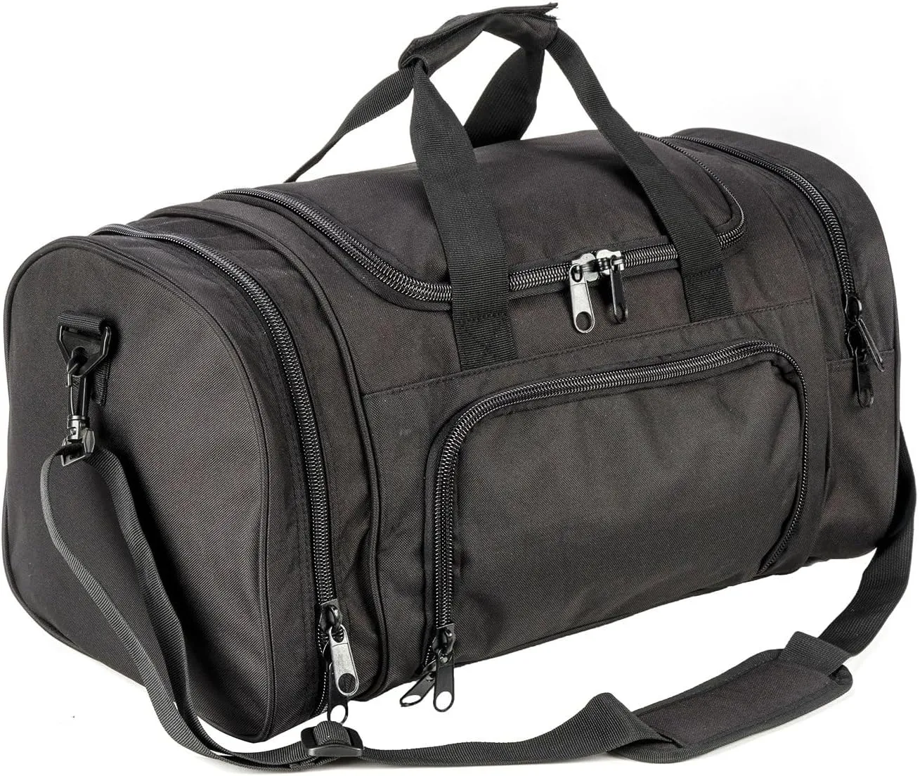 Military Tactical Outdoor Gym Bag Small Duffel Bag with Shoes Compartment for Sports Travel Camping Hunting (A-Black)