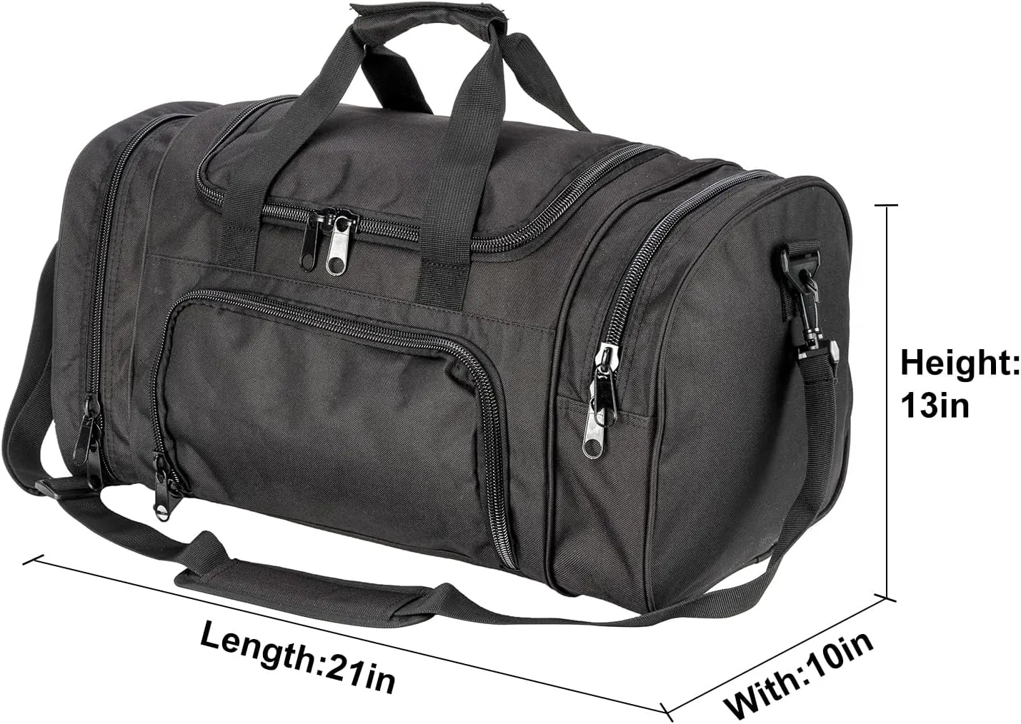 Military Tactical Outdoor Gym Bag Small Duffel Bag with Shoes Compartment for Sports Travel Camping Hunting (A-Black)