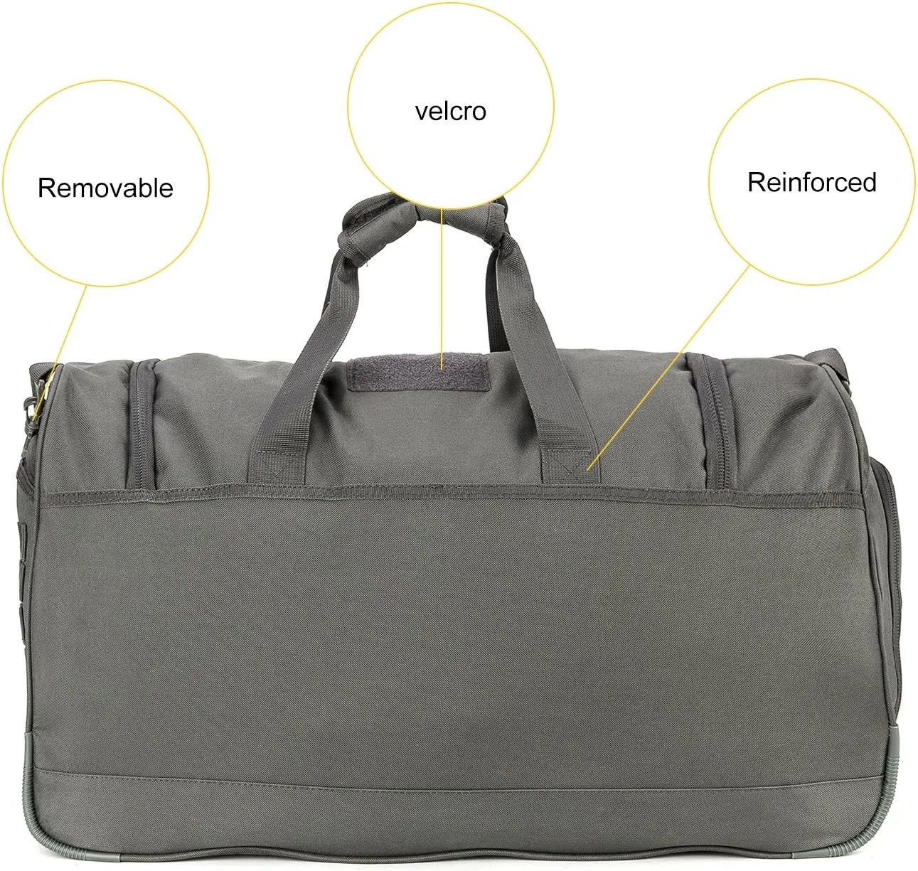 Military Tactical Outdoor Gym Bag Small Duffel Bag with Shoes Compartment for Sports Travel Camping Hunting (B-Grey)
