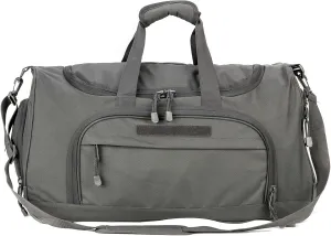 Military Tactical Outdoor Gym Bag Small Duffel Bag with Shoes Compartment for Sports Travel Camping Hunting (B-Grey)
