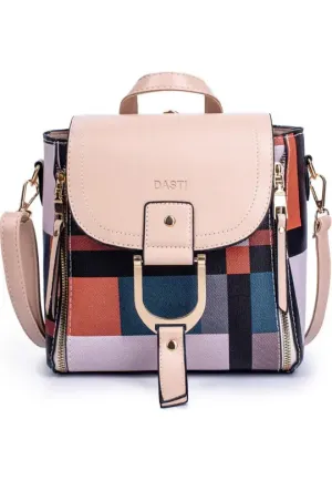 Mini Convertible Backpack Small Purse for Women Dasti (Beige)