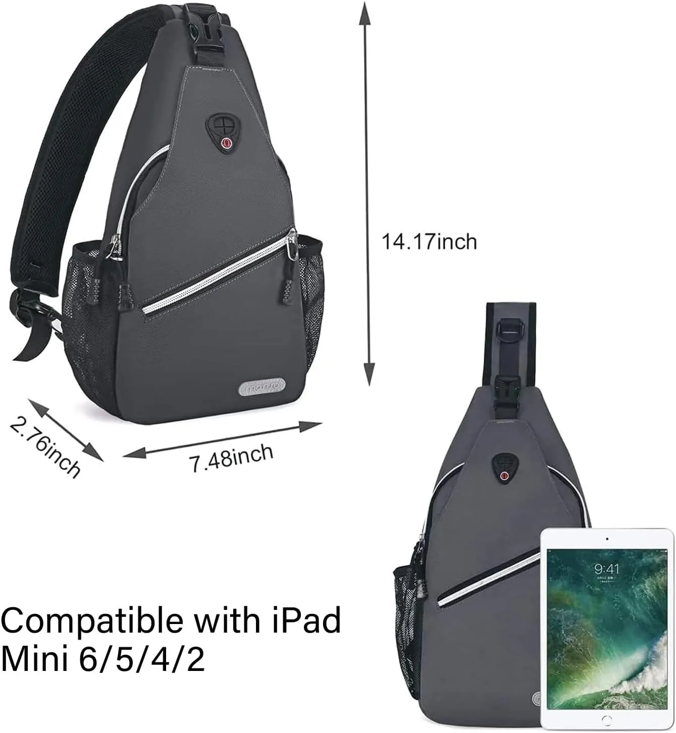 MOSISO Mini Sling Backpack,Small Hiking Daypack Travel Outdoor Casual Sports Bag