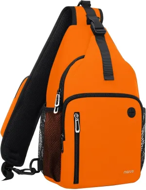 MOSISO Sling Backpack Bag, Crossbody Shoulder Bag Travel Hiking Daypack Chest Bag with Front Square Pocket&USB Charging Port