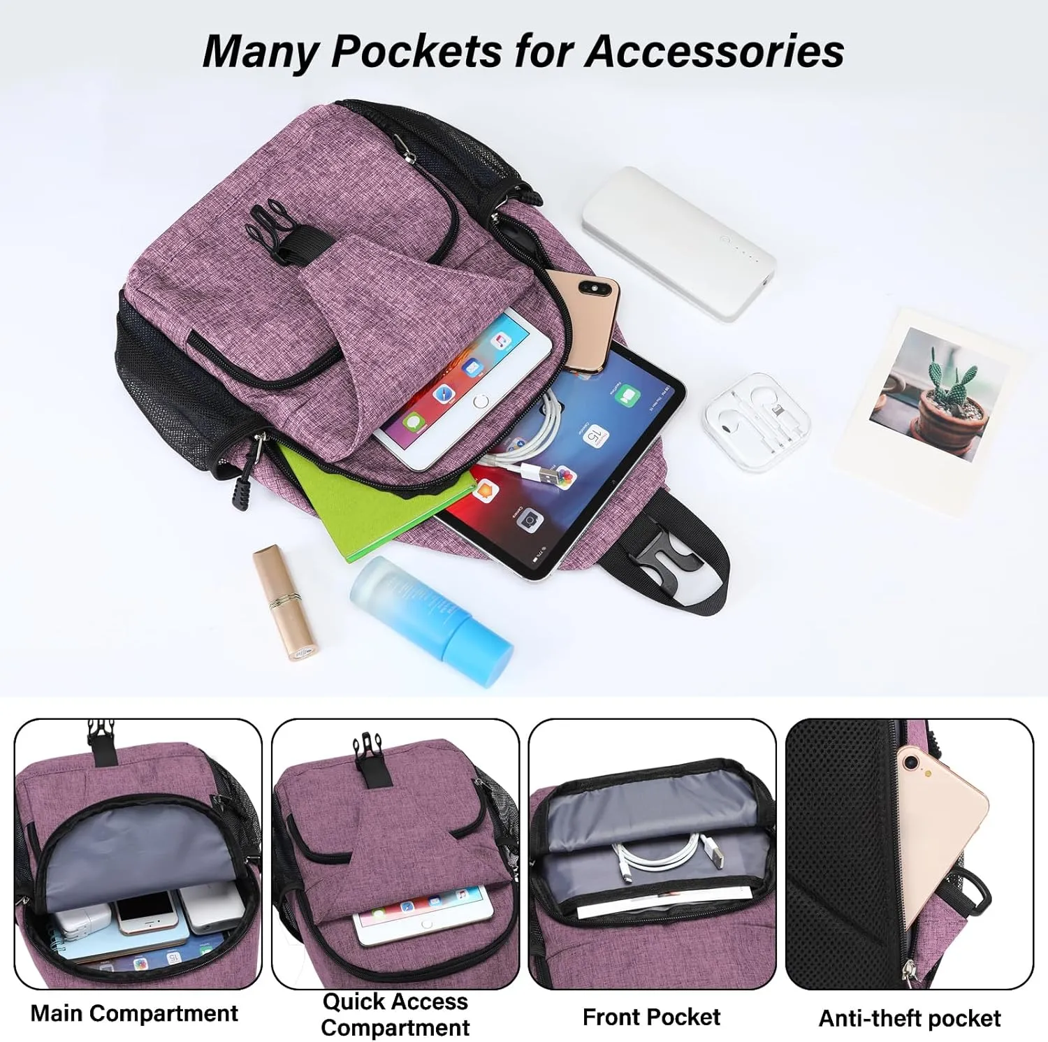 MOSISO Sling Backpack Travel Hiking Daypack, Crossbody Convertible Sling Bag with Front Pocket One Shoulder Chest Bag