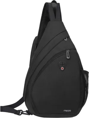 MOSISO Sling Hiking Backpack,Travel Daypack Fan-shaped Rope Crossbody Shoulder Bag
