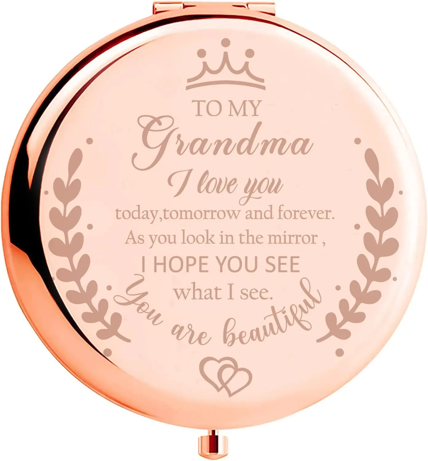 Mothers Day Grandma Gifts, Grandma Gifts from Grandchildren, Gifts for Grandma, Grandma Birthday Gifts, Thanksgiving Christmas Birthday Gifts for Grandma, Grandma Makeup Compact Mirror Gift