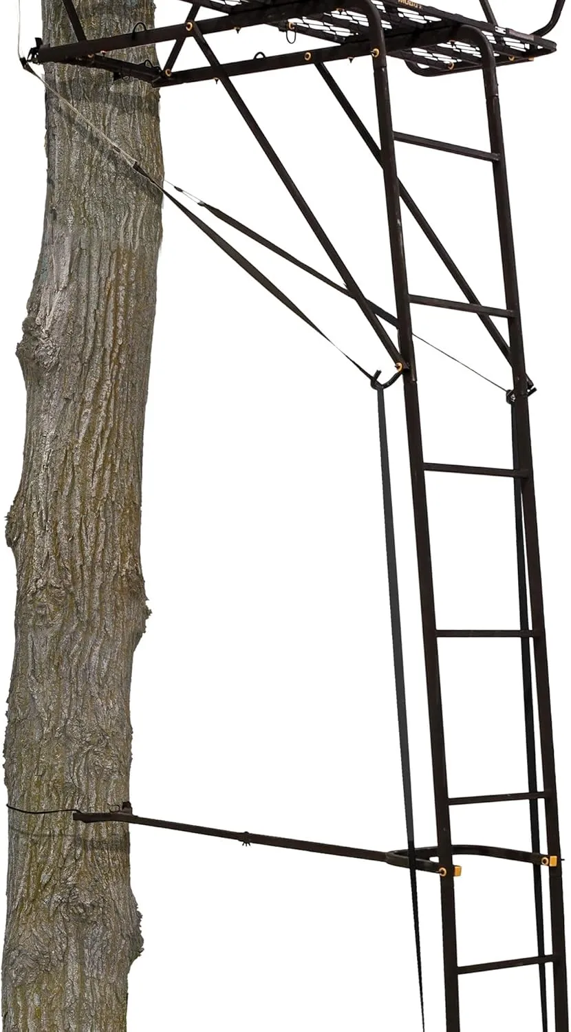 Muddy 2 Person Outdoor Hunting Climbing Ladder, Tree Stand with Flex-Tek Seat, 500 Pound Maximum Capacity