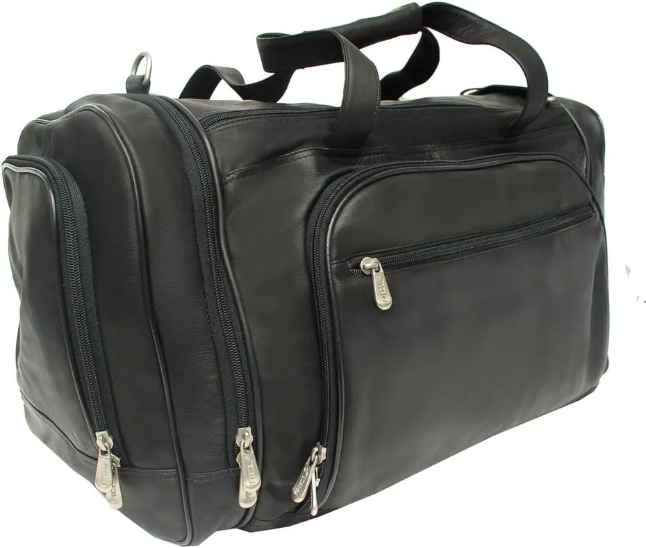 Multi-Compartment Duffel Bag, Black, One Size