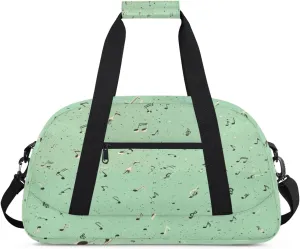 Music Note Gym Duffel Bag for Men Women Vintage Pattern Sports Tote Bag with Adjustable Shoulder Strap for Dance Gymnastics Traveling Outdoor Camping Overnight Stay
