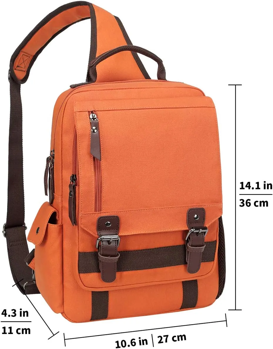 mygreen Canvas Cross Body Messenger Bag Shoulder Sling Backpack Travel Rucksack