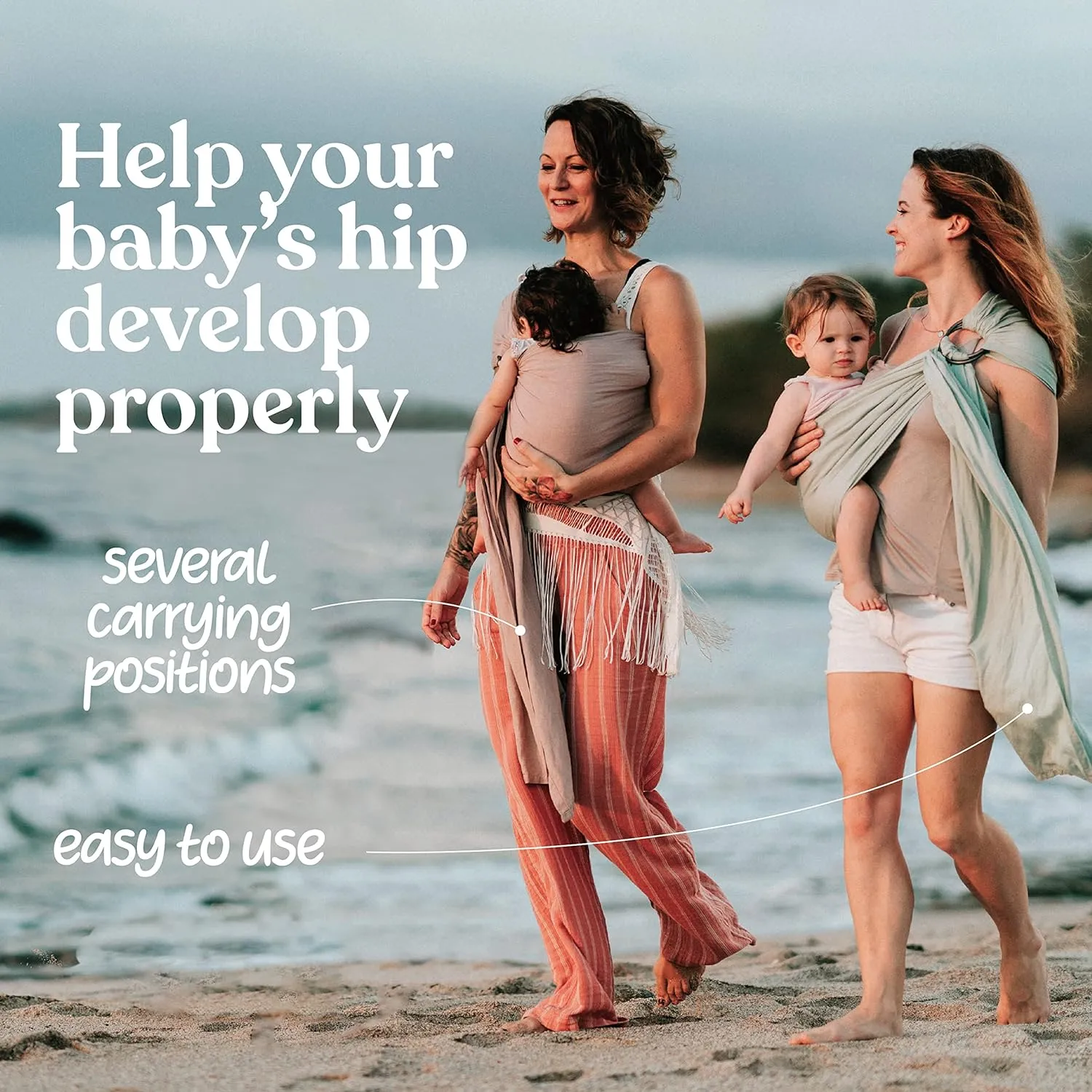 Nalakai Ring Sling Baby Carrier, Soft Linen Baby Sling, Baby Wrap, Comfort, Style, and Giving Back - Carry Your Little One with Love