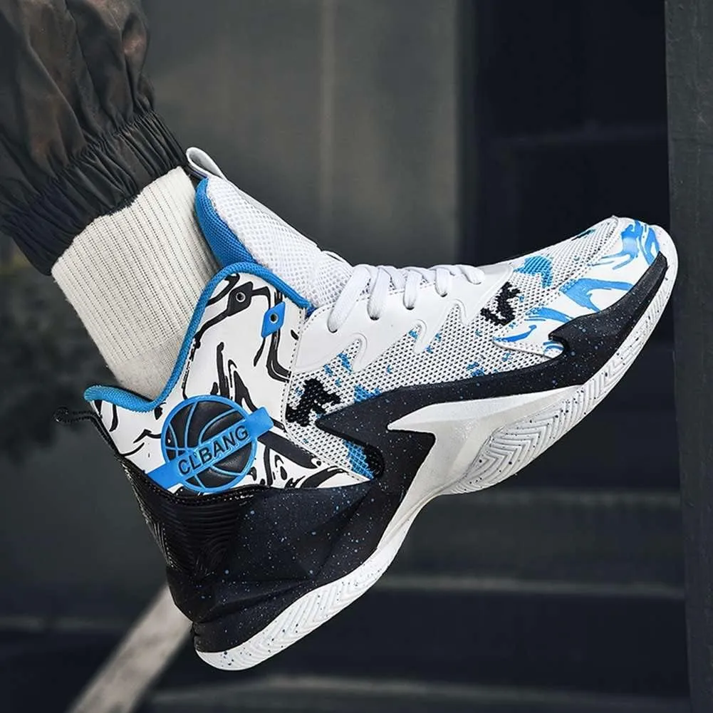 NCNDB Unisex High Top Basketball Shoes Breathable Non Slip Outdoor Running Sports Fashion Sneakers