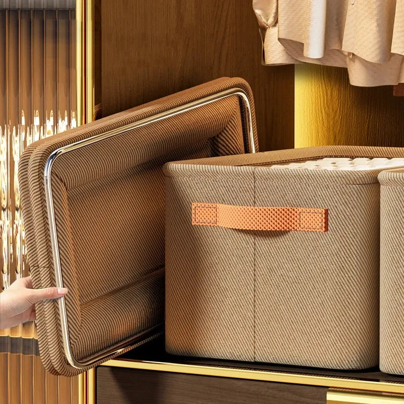 NeatFold Collapsible Clothes Storage Boxes with Reinforced Handles for Easy Access