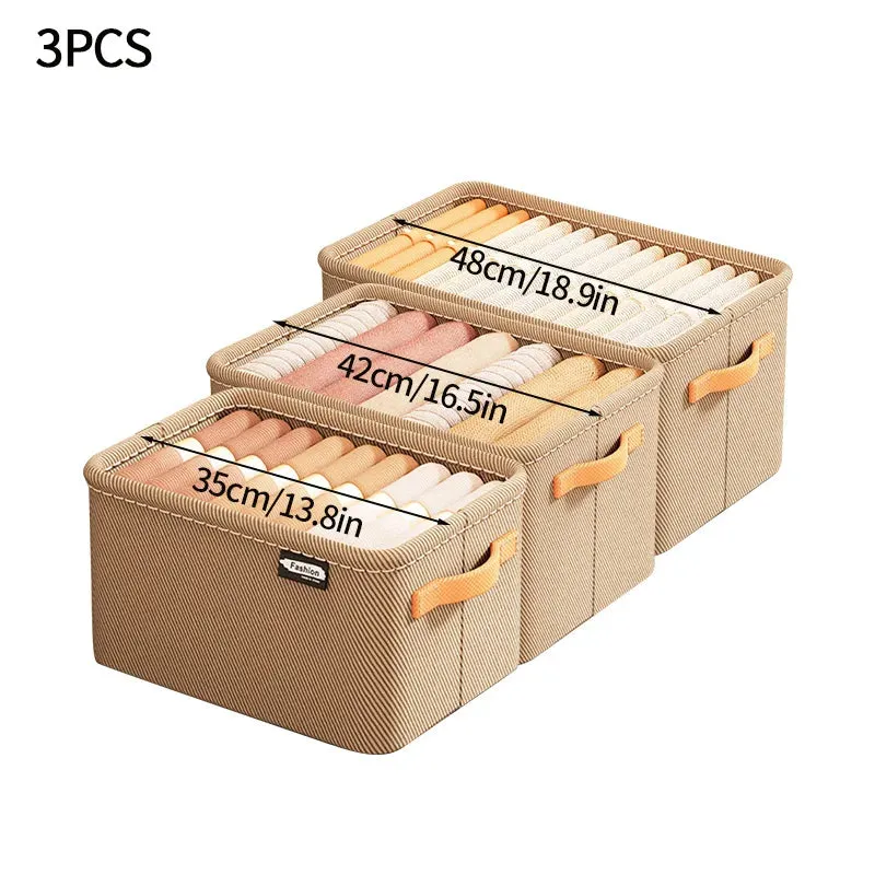 NeatFold Collapsible Clothes Storage Boxes with Reinforced Handles for Easy Access