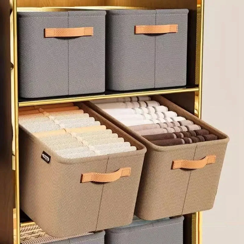 NeatFold Collapsible Clothes Storage Boxes with Reinforced Handles for Easy Access