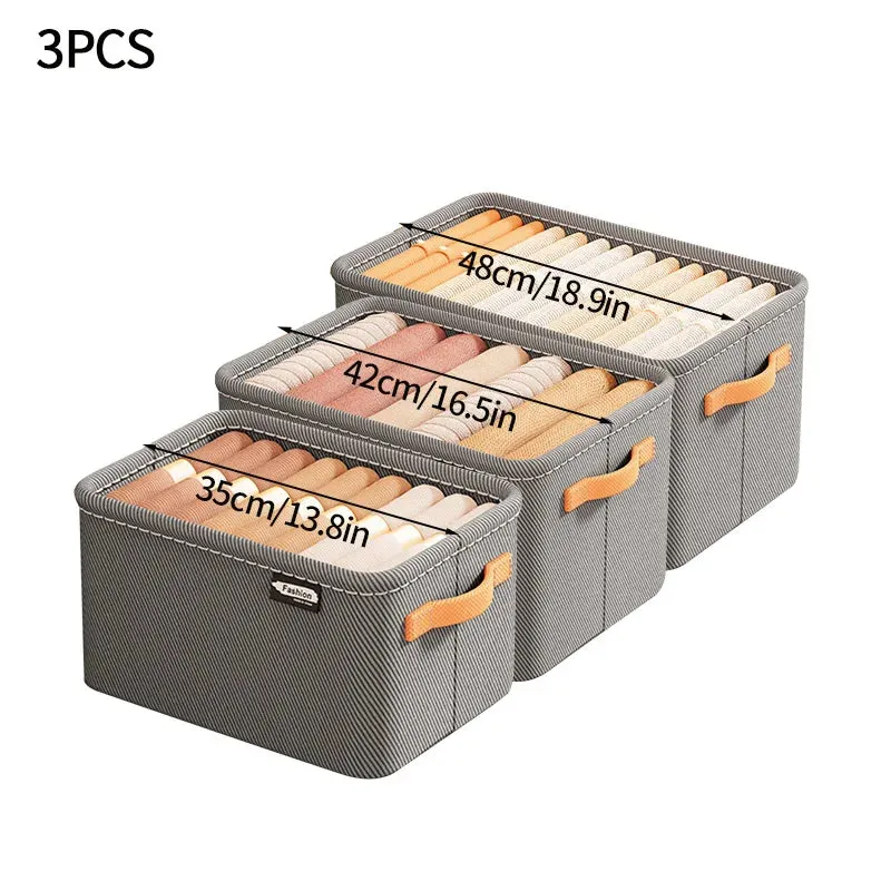 NeatFold Collapsible Clothes Storage Boxes with Reinforced Handles for Easy Access