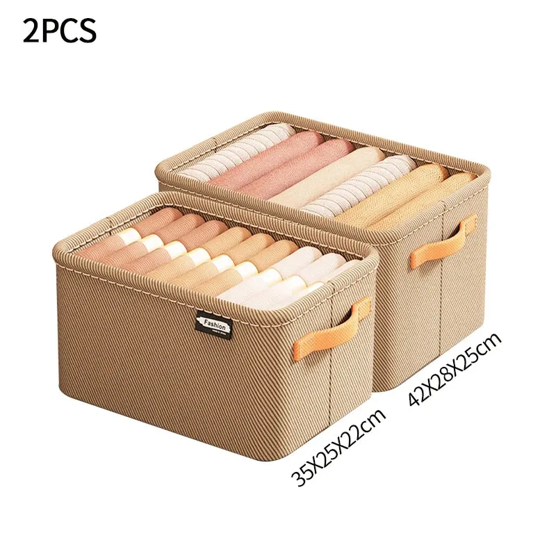 NeatFold Collapsible Clothes Storage Boxes with Reinforced Handles for Easy Access