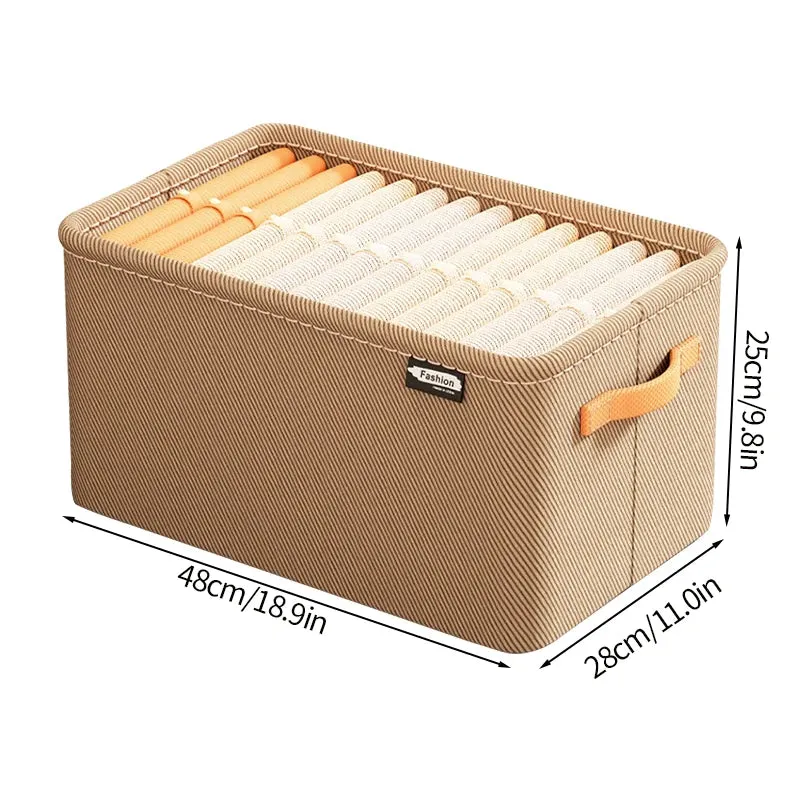 NeatFold Collapsible Clothes Storage Boxes with Reinforced Handles for Easy Access