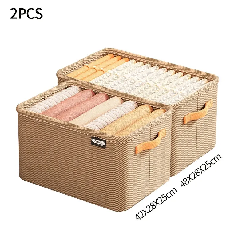 NeatFold Collapsible Clothes Storage Boxes with Reinforced Handles for Easy Access